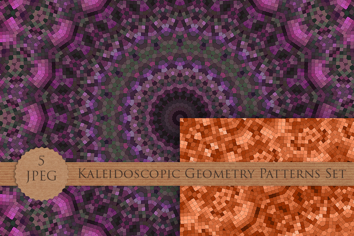 Kaleidoscopic Geometry Patterns Set, a Pattern Graphic by Futurel (Photo 3 of 4)