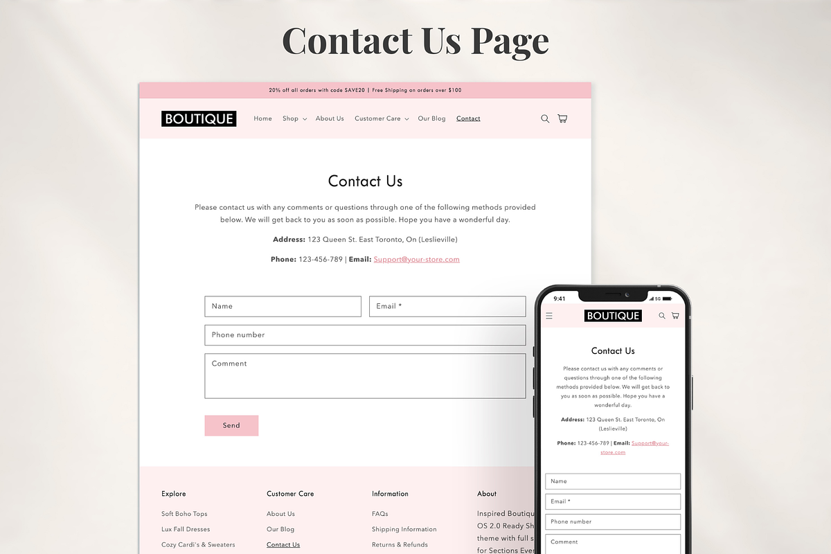 Boutique - Fashion Shopify Theme, a Templates & Theme by InspiredTheme (Photo 5 of 8)