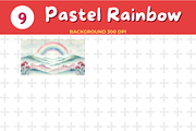 Watercolor Pastel Rainbow Background, a Seasonal Illustration by John_Walker (Thumbnail 4 of 4)
