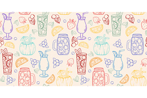 Vintage-style summer print with, a Food Illustration by Tati_Kli