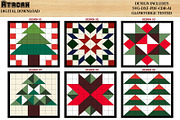 Christmas Barn Quilt NewYear Pattern, a Pattern Graphic by AtacanDigital (Thumbnail 1 of 8)