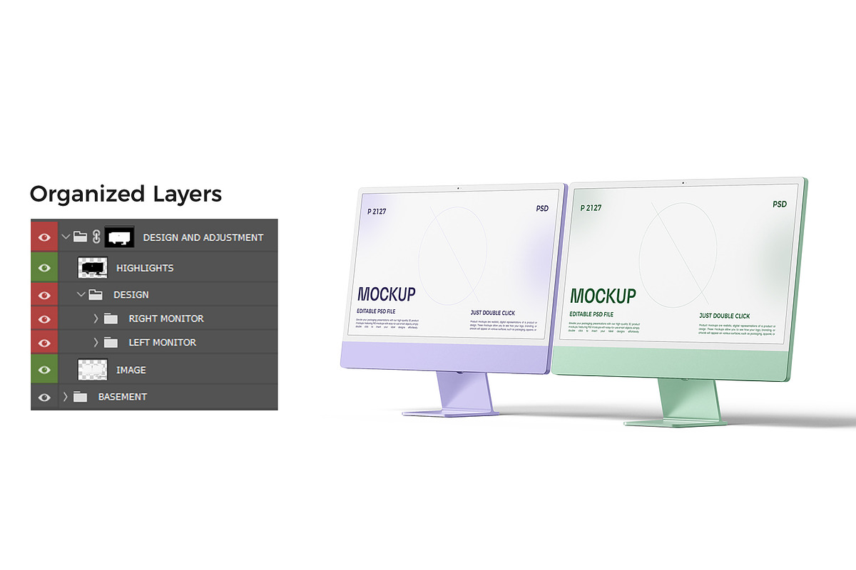 New iMac 24 Desktop Mockup, a Mac Mockup by RamStudio2 (Photo 13 of 16)