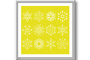 Snowflakes icon collection. Graphic, an Object Illustration by RODINA (Thumbnail 3 of 3)