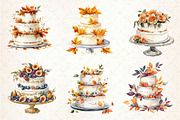 Autumn Wedding Cake Clipart, an Illustration by Dream Creation (Thumbnail 3 of 6)