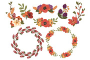 Floral Vector Wreaths in Autumn, an Illustration by Amanda Ilkov (Thumbnail 4 of 4)