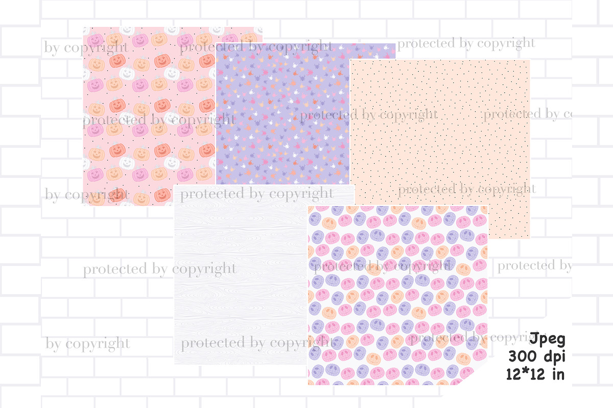 Spooky Patterns, a Pattern Graphic by GlamArtZhanna (Photo 2 of 4)