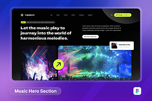 Darktheme Music Hero Header