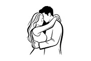 Couple Love Silhouette Bundle, an Illustration by jahid234 (Thumbnail 31 of 48)