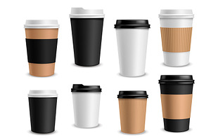 Coffee Cups Paper. Takeaway