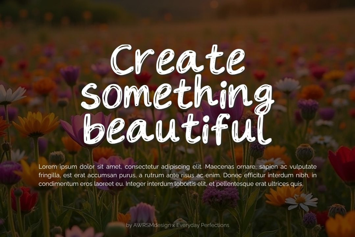 Flowny | Doodle Handwriting Font, a Handwritten Font by Everyday Perfection (Photo 5 of 5)