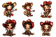 Whimsical Western Cowgirl Clipart, a Seasonal Illustration by CitraGraphics (Thumbnail 4 of 6)