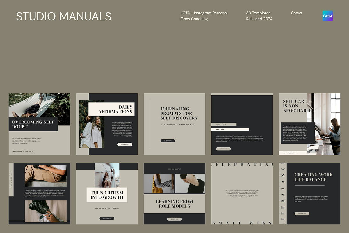 JOTA – Instagram Personal Grow Coach, a Social Media Template by Studio Manuals (Photo 5 of 8)