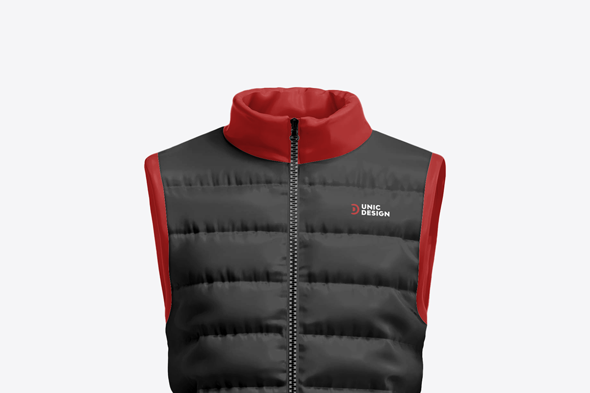 Nylon Down Vest Mockup, an Apparel Mockup by UnicDesign (Photo 3 of 3)