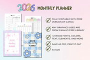 2026 Monthly Planner-Canva Template, a Templates & Theme by Adalin Shop (Thumbnail 10 of 12)