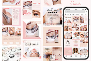 Lash Tech Instagram Post Templates