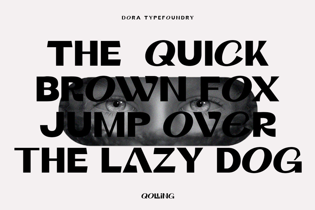 Qolling Display Font, a Sans Serif Font by Dora Typefoundry (Photo 11 of 11)