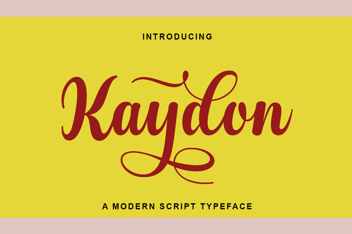 Kaydon, a Script Font by Gatype (Photo 1 of 10)