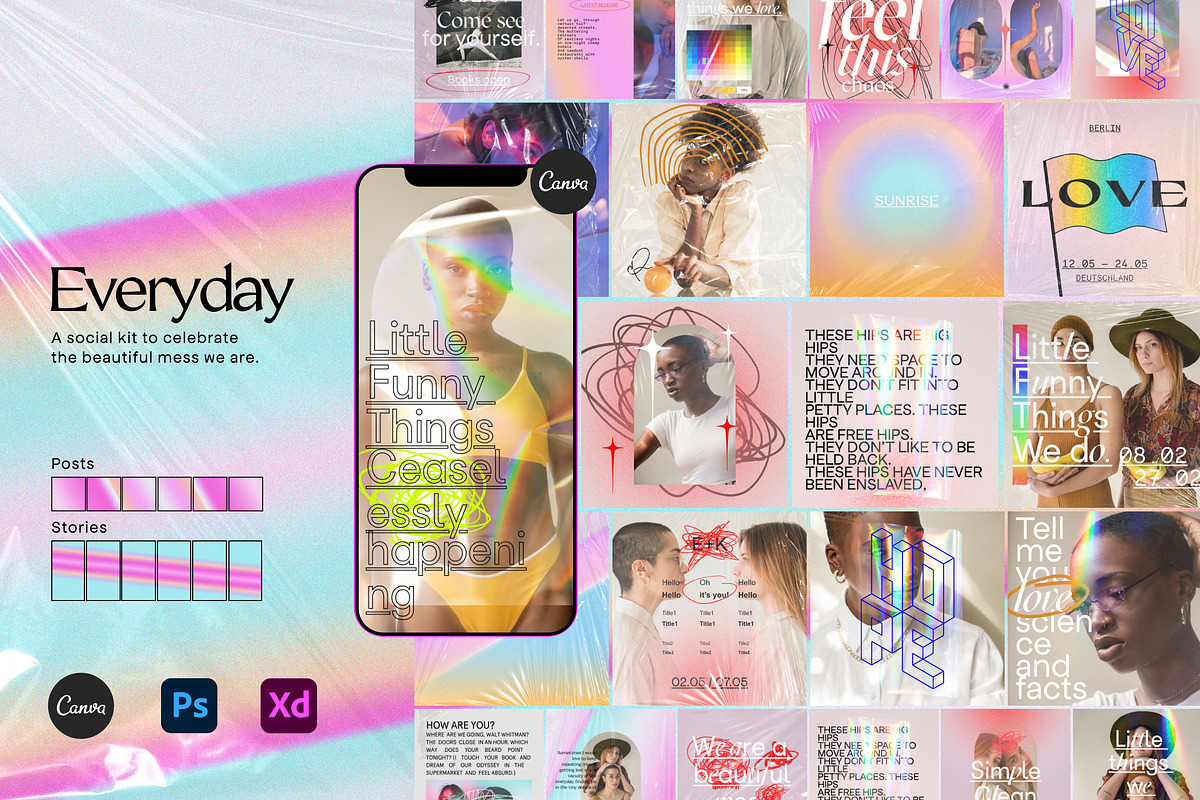 Everyday Instagram Social Kit CANVA, a Social Media Template by Sparrow & Snow (Photo 1 of 29)