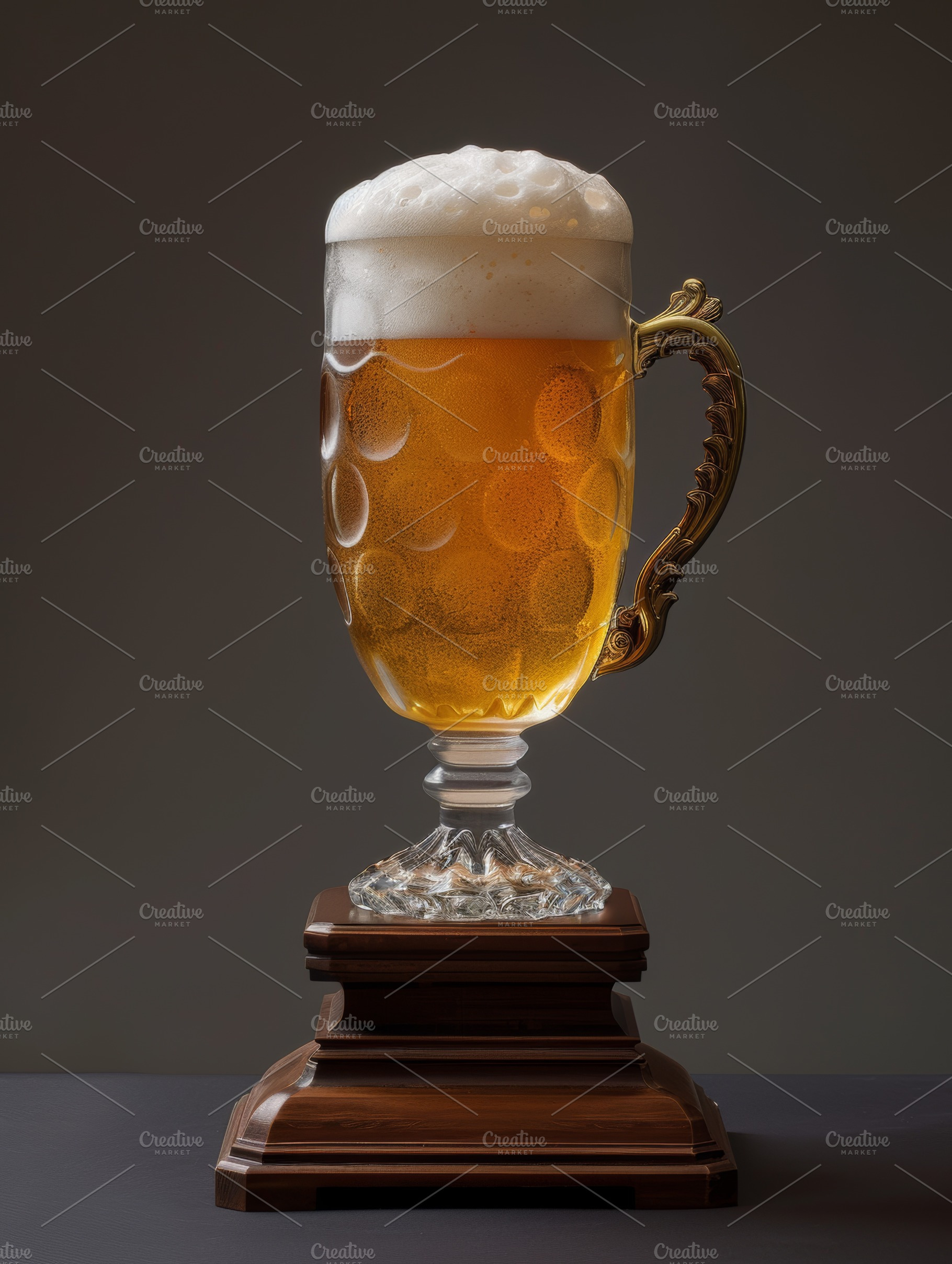 Beer Trophy. Winner's cup made of be, a Food & Drink Photo by Handmadefont