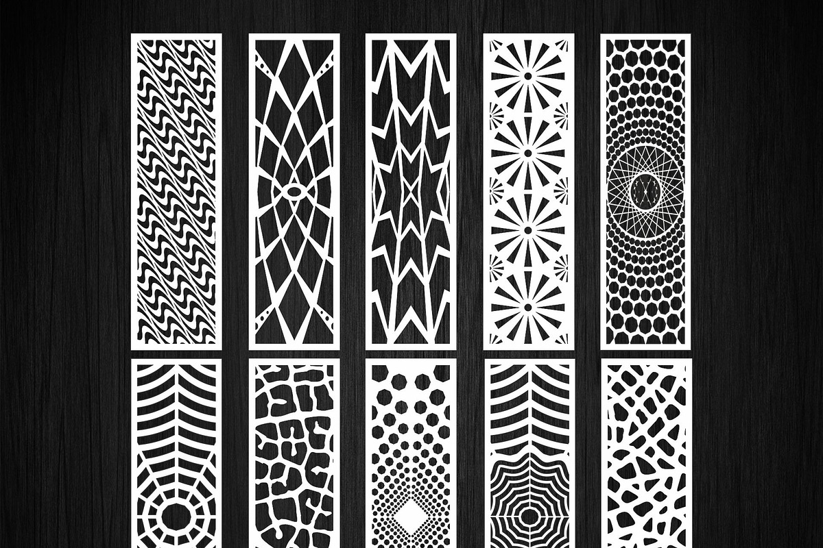 Set of 100 narrow decorative panels, a Graphic by CncCutModel (Photo 6 of 6)