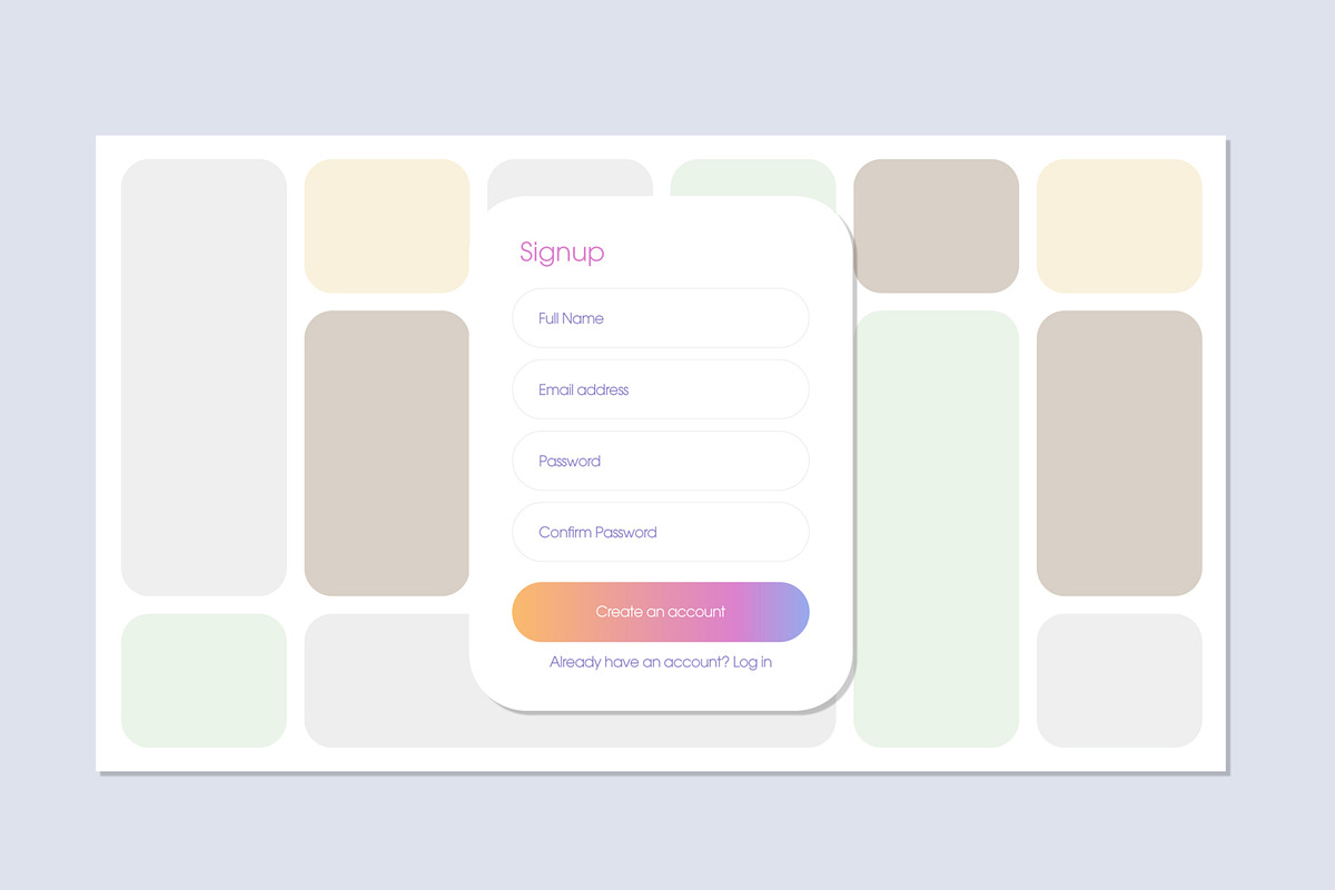 Modern Registration Interface UI, an UI Kit Template by ContestDesign (Photo 2 of 6)