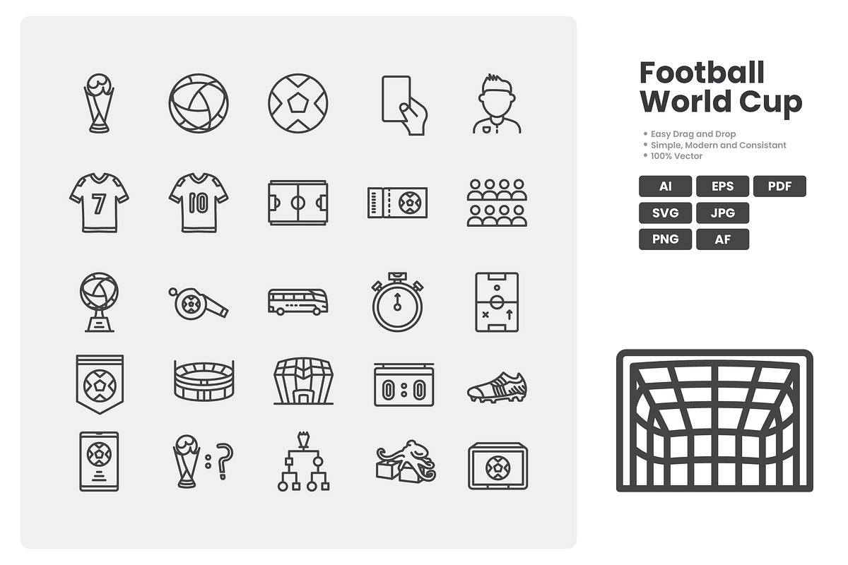 Football Icon Pack, an Outline Icon by erifqizeicon (Photo 2 of 3)