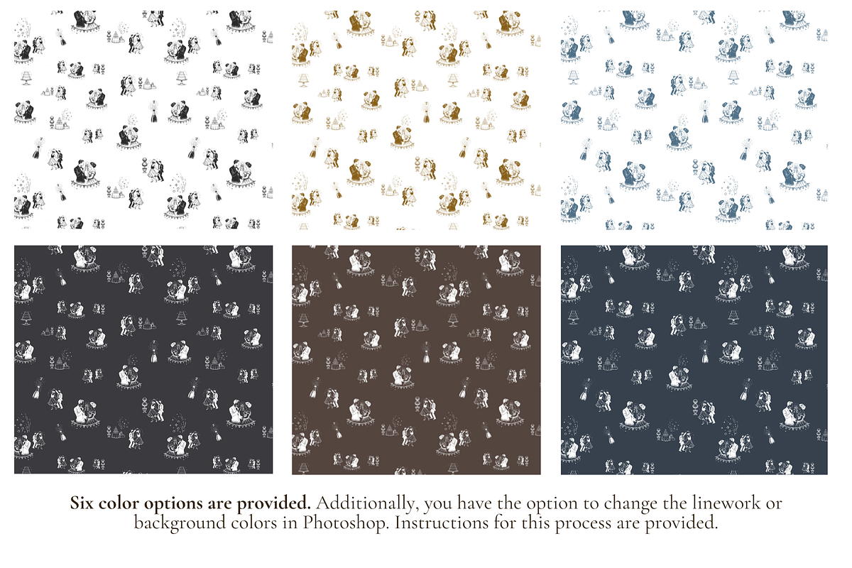 Party Toile de Jouy Seamless Pattern, a Background Graphic by Hughes Studio (Photo 2 of 8)