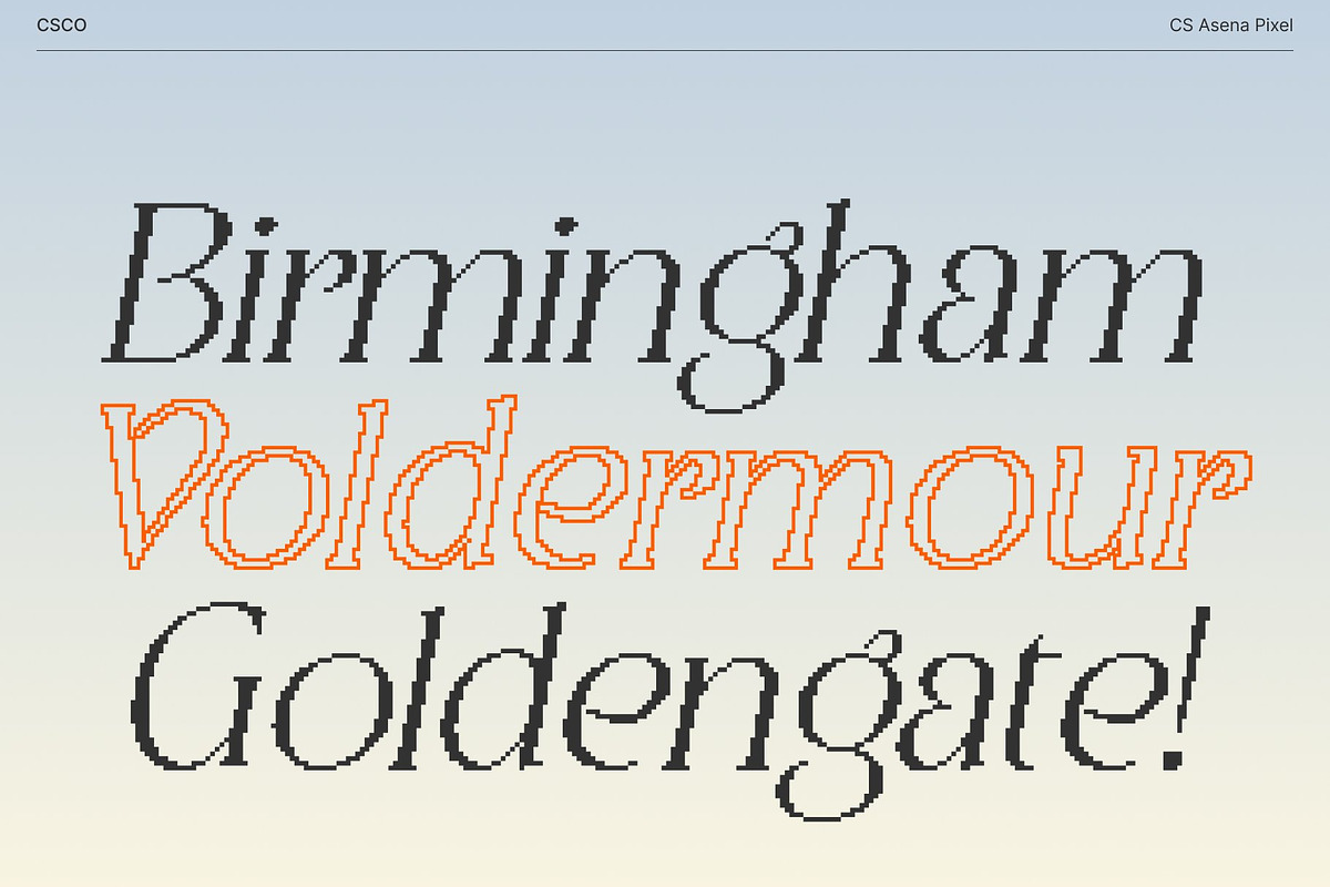 CS Asena Pixel, a Serif Font by Craft Supply Co. (Photo 4 of 8)
