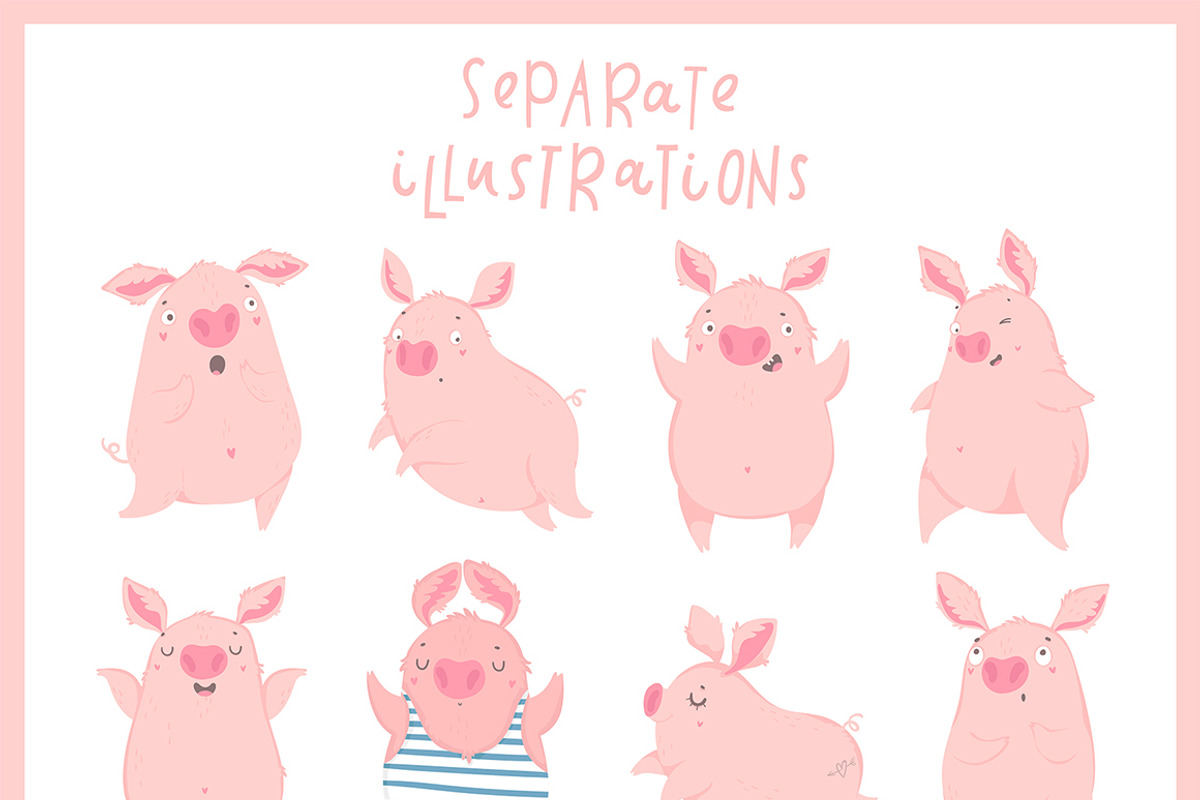 Funny pig - calendar 2019, a Seasonal Illustration by Artnis (Photo 6 of 12)