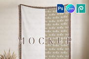 Woven Blanket Mockup, a Mockup by Mie Mockup Studio (Thumbnail 1 of 8)