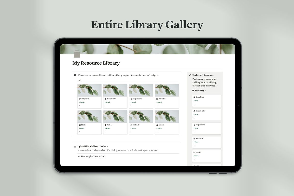 Notion Resource Library Hub, a Templates & Theme by Swyn.Studio (Photo 3 of 7)