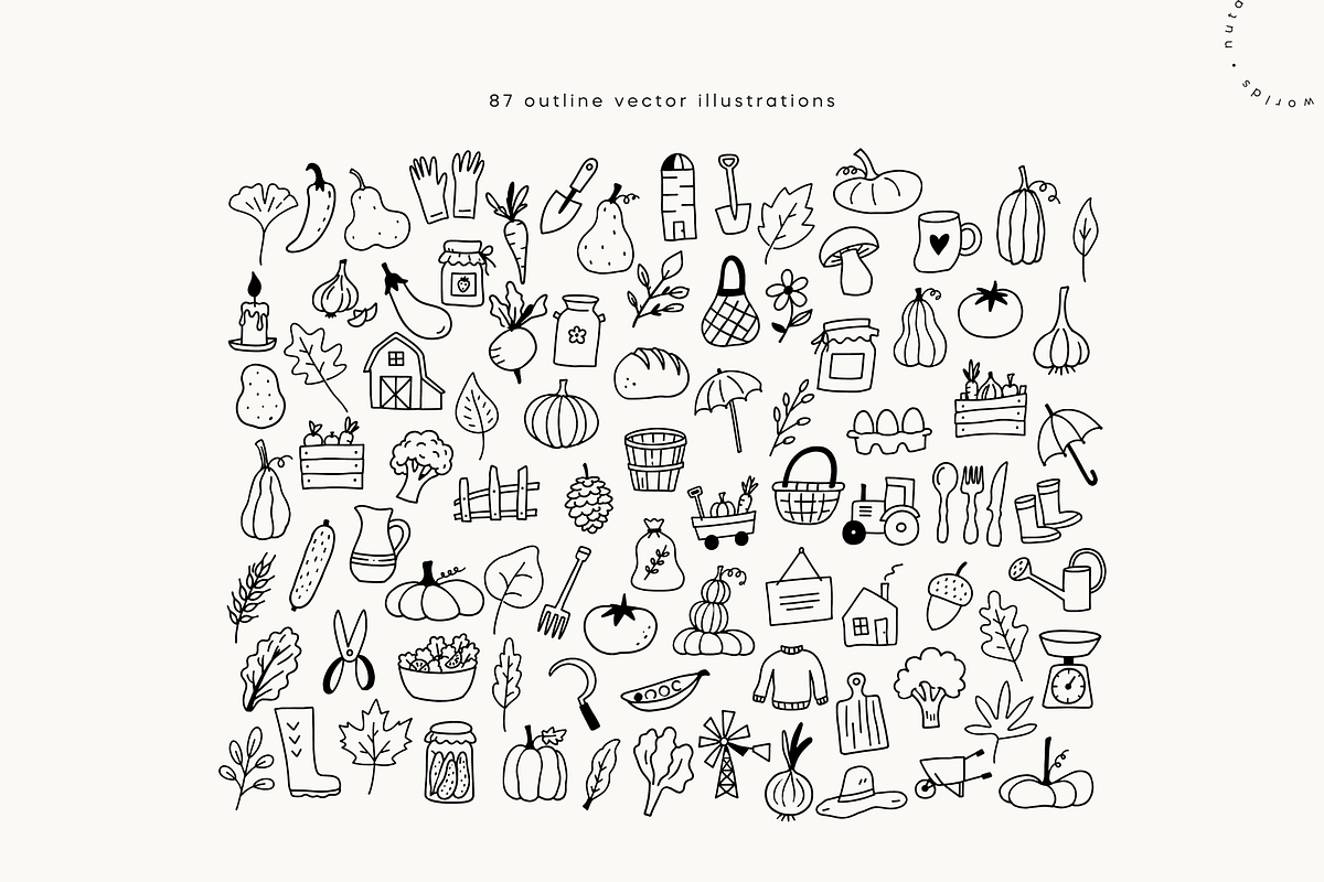 Autumn Farm | Harvest Rustic Pack, an Object Illustration by Nutalin Art (Photo 6 of 12)