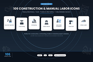 Construction & Manual Labor Icons, a Duotone Icon by Symbolic Language