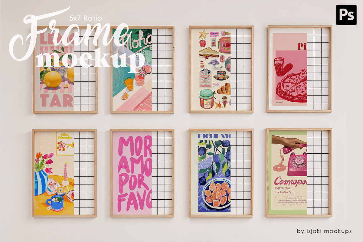 8 Frames Mockup Set | 5x7 Ratio, a Household Mockup by isjakimockups (Photo 1 of 7)