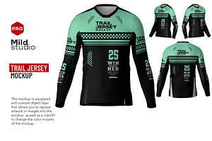 Mens Trail Jersey Mockup