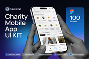 GiveKind - Charity Mobile App UI KIT, an UI Kit Template by Creative Perspective (Thumbnail 1 of 8)