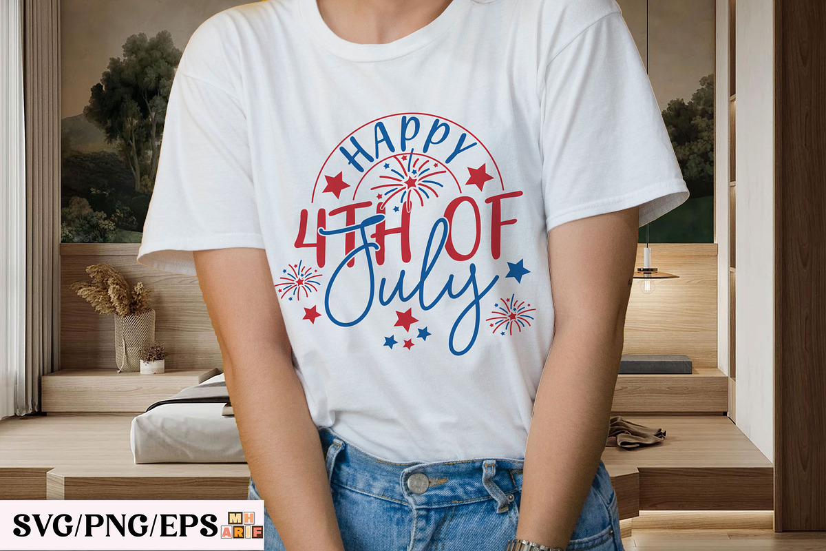 Happy 4th of July SVG PNG Design, a Graphic by mh_arif (Photo 3 of 4)