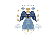 Christmas Angel, a Seasonal Illustration by lenlis (Thumbnail 2 of 12)