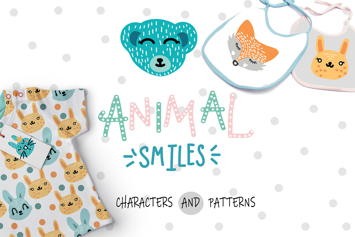 Kids Pattern and Animal Characters, a Pattern Graphic by Pixavics (Photo 1 of 7)