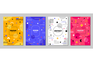 Memphis posters geometric shapes, a Decorative Illustration by Buch&Bee