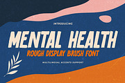 Mental Health -  Rough Display Brush, a Font by Gassstype (Thumbnail 1 of 8)