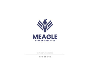 Silhouette Eagle Logo Design, a Branding & Logo Template by Artnivora.Std