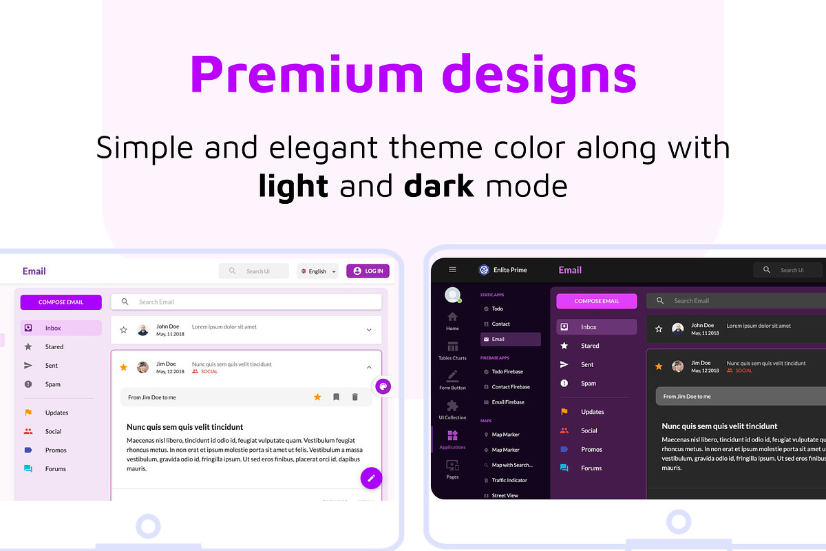 Exlite - React Admin Dashboard, a React Template by UInstrument (Photo 6 of 10)