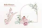 Boho Flowers Watercolour Collection, a Texture Illustration by Aquarellina (Thumbnail 11 of 15)