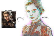 Neon Abstract Portrait FX, an Action Add-On by Studio Retouch (Thumbnail 5 of 13)