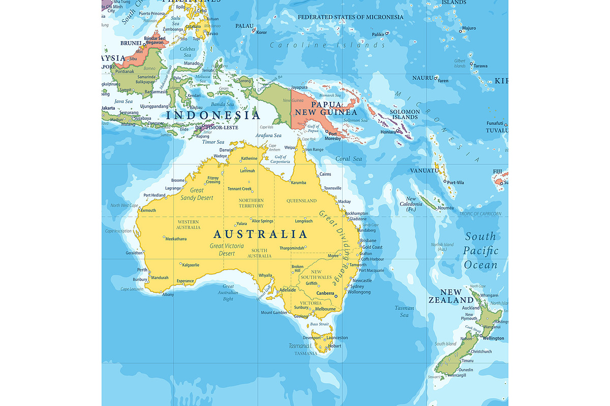 Vector World Map - Large&Detailed, a Decorative Illustration by PorcuPen Works (Photo 4 of 10)