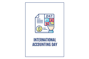 International accounting day card, a Flyer Template by IMG Visuals