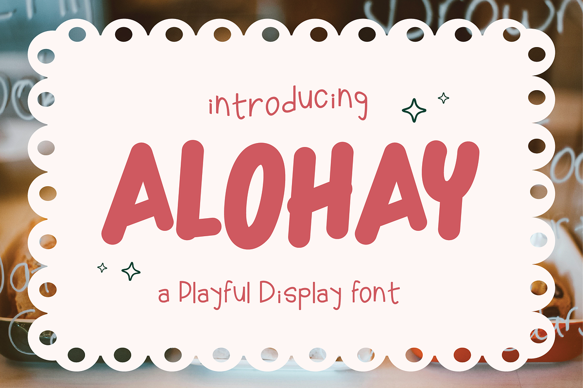 Alohay -  Playful Display Font, a Handwritten Font by Berdansabersama (Photo 1 of 8)