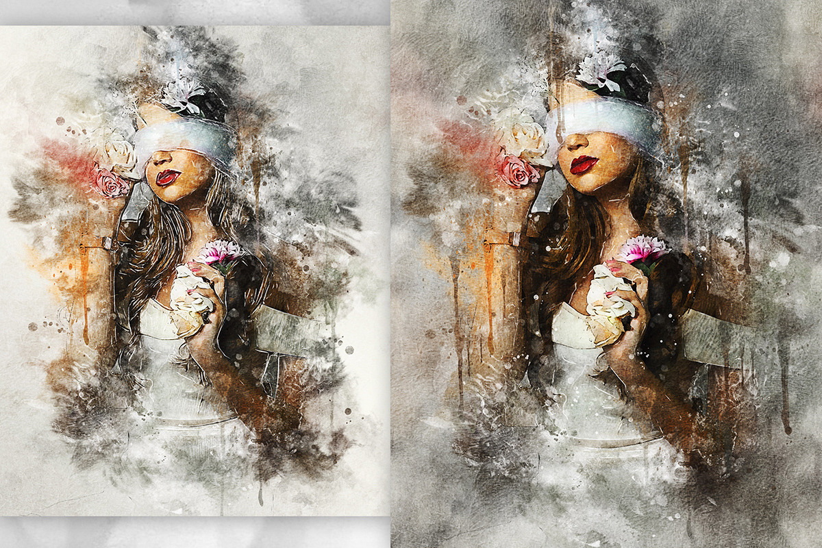 SplatterWatercolor2 Photoshop Action, an Action Add-On by GorynArt (Photo 4 of 27)