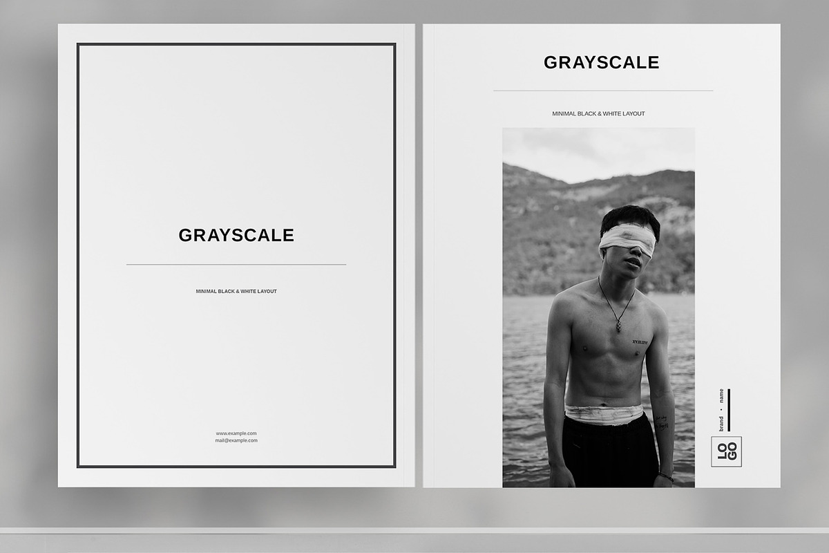 Grayscale Lifestyle Brochure, a Brochure Template by Boris Cupac (Photo 2 of 7)
